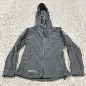 BAERskin Jacket Women Small Gray Tactical Fleece Hooded Full Zip Pockets Outdoor